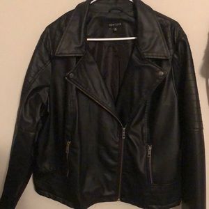 NWOT Plus size faux leather jacket.